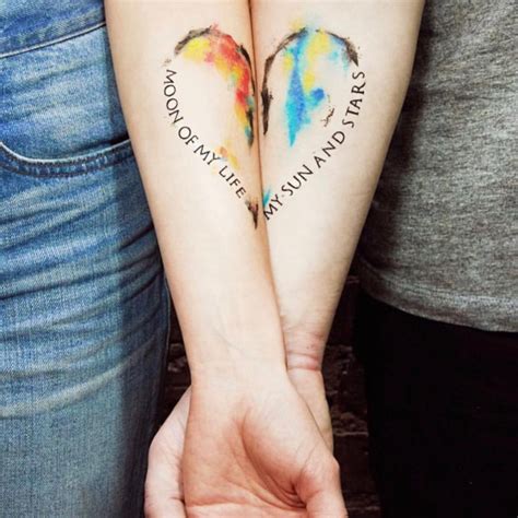 75 Tatouages pour les couples: idées damour et。